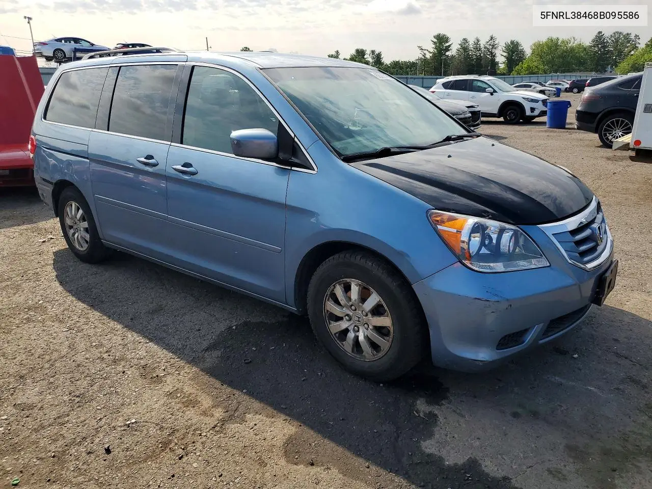 2008 Honda Odyssey Ex VIN: 5FNRL38468B095586 Lot: 62207166