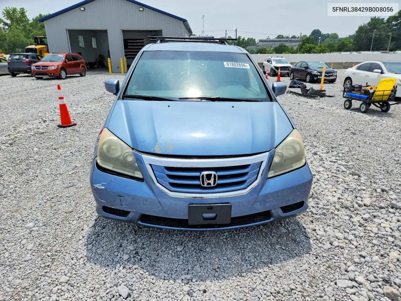 2009 Honda Odyssey Ex VIN: 5FNRL38429B008056 Lot: 61802896