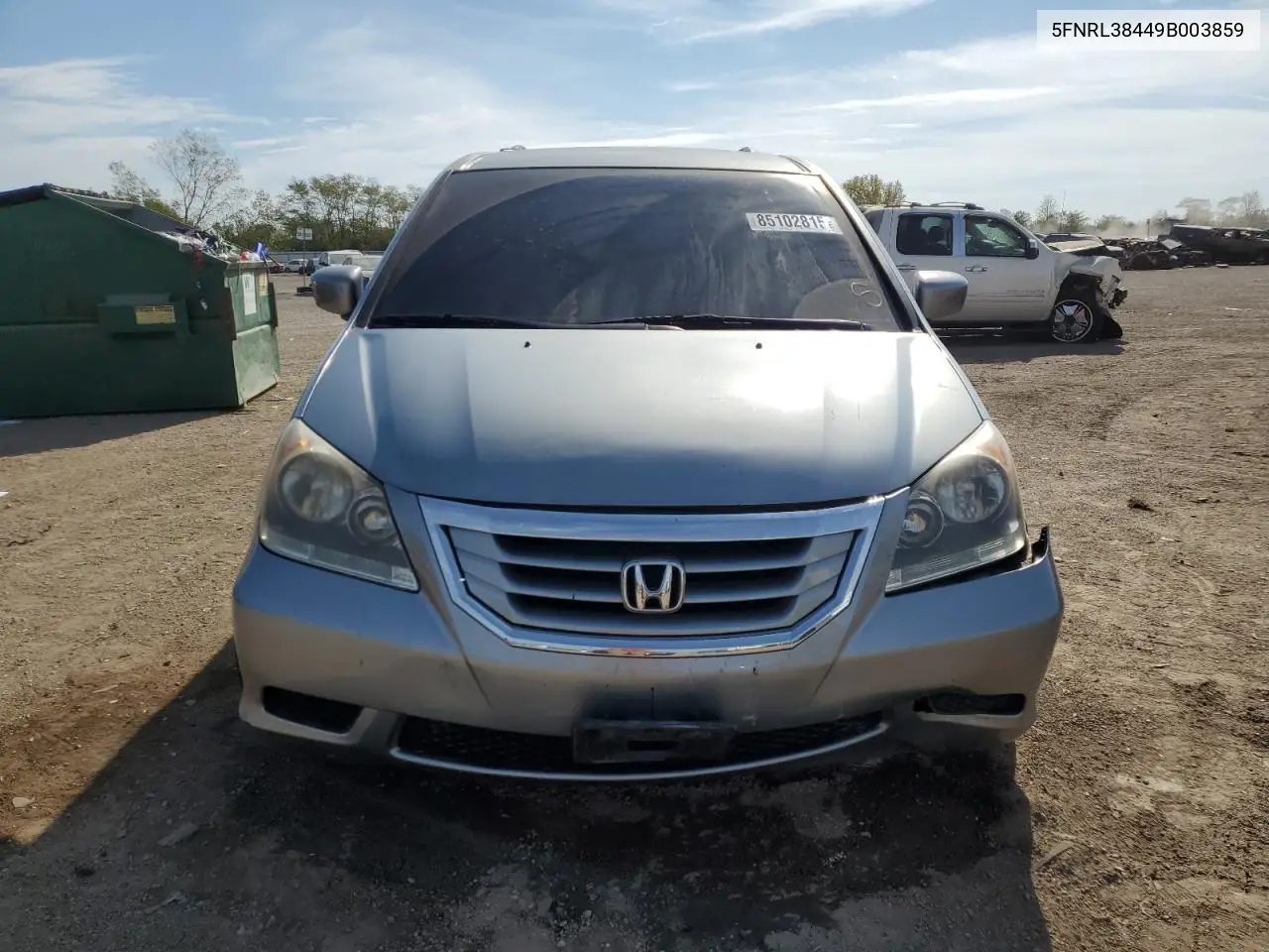 5FNRL38449B003859 2009 Honda Odyssey Ex