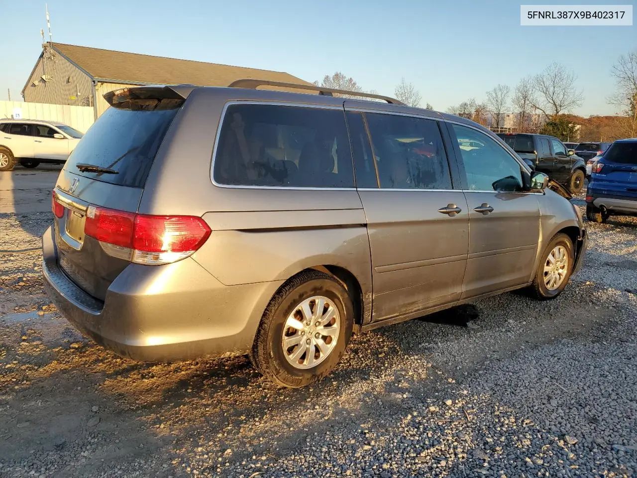5FNRL387X9B402317 2009 Honda Odyssey Exl