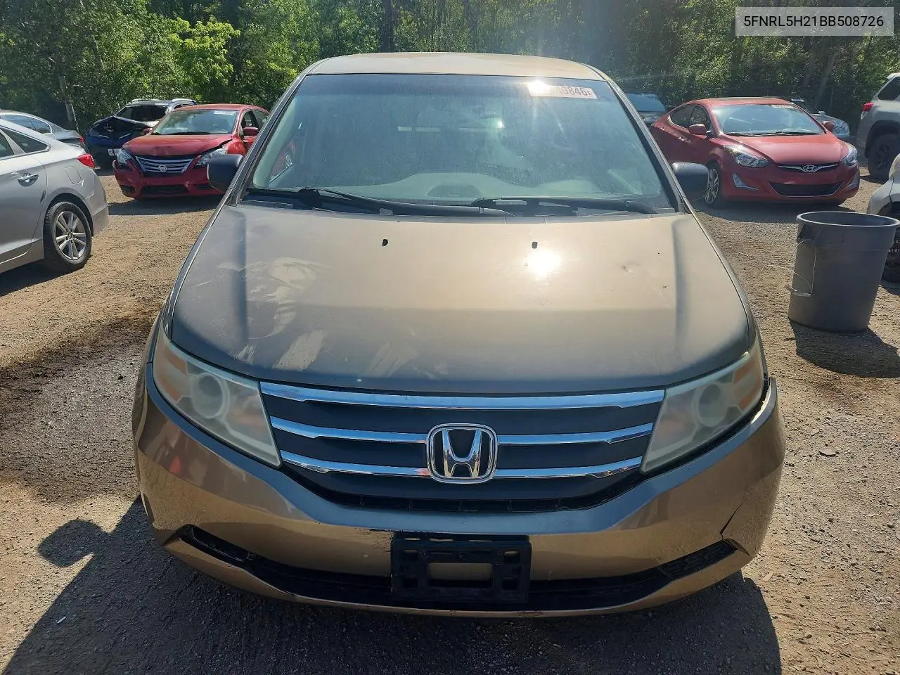 2011 Honda Odyssey Lx VIN: 5FNRL5H21BB508726 Lot: 60149846