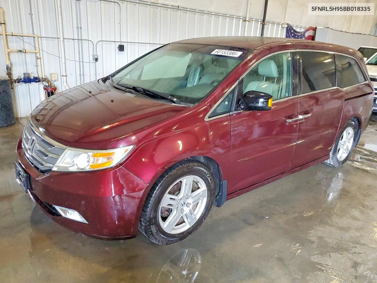 2011 Honda Odyssey Touring VIN: 5FNRL5H95BB018335 Lot: 60153386