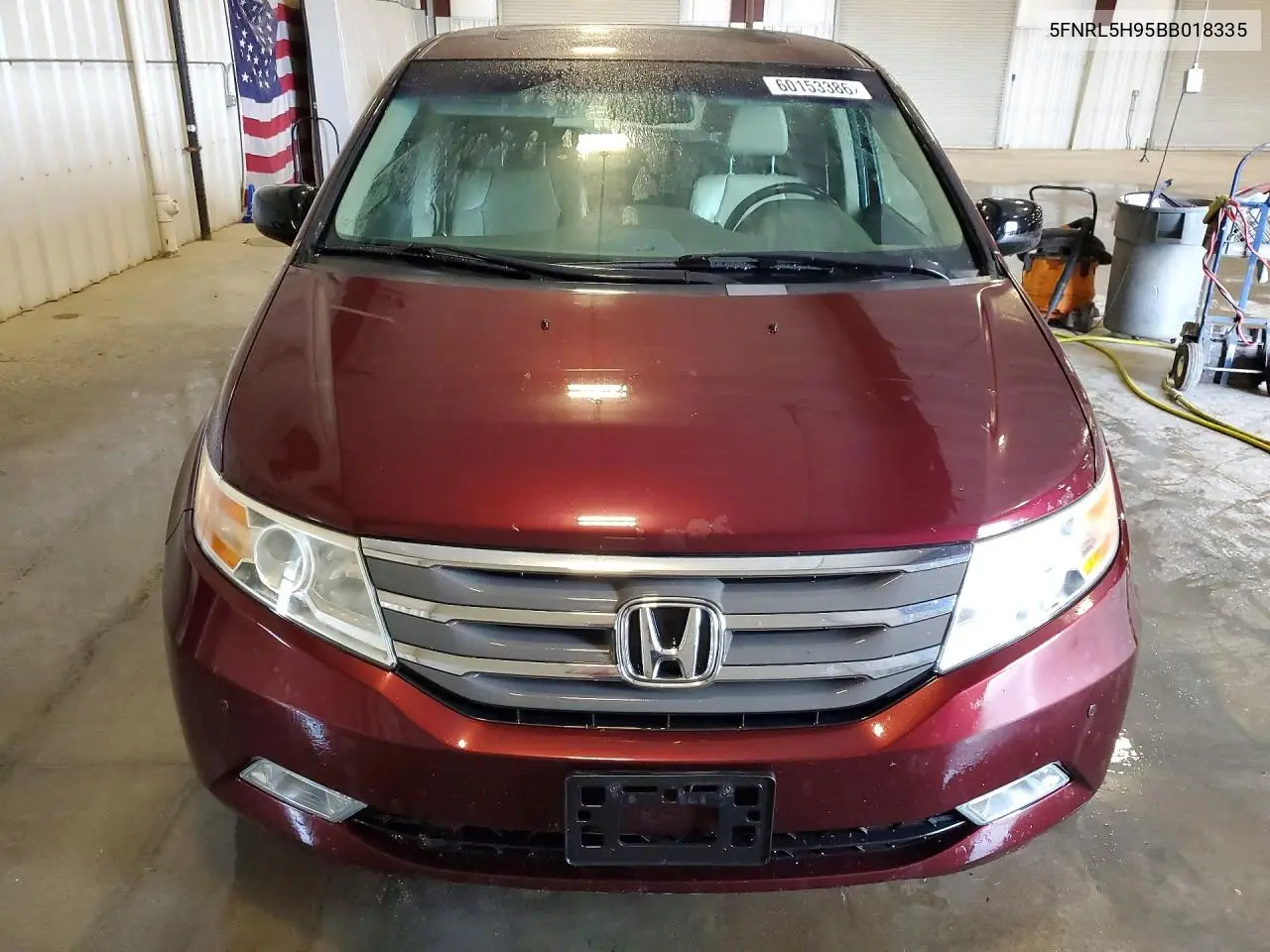 2011 Honda Odyssey Touring VIN: 5FNRL5H95BB018335 Lot: 60153386