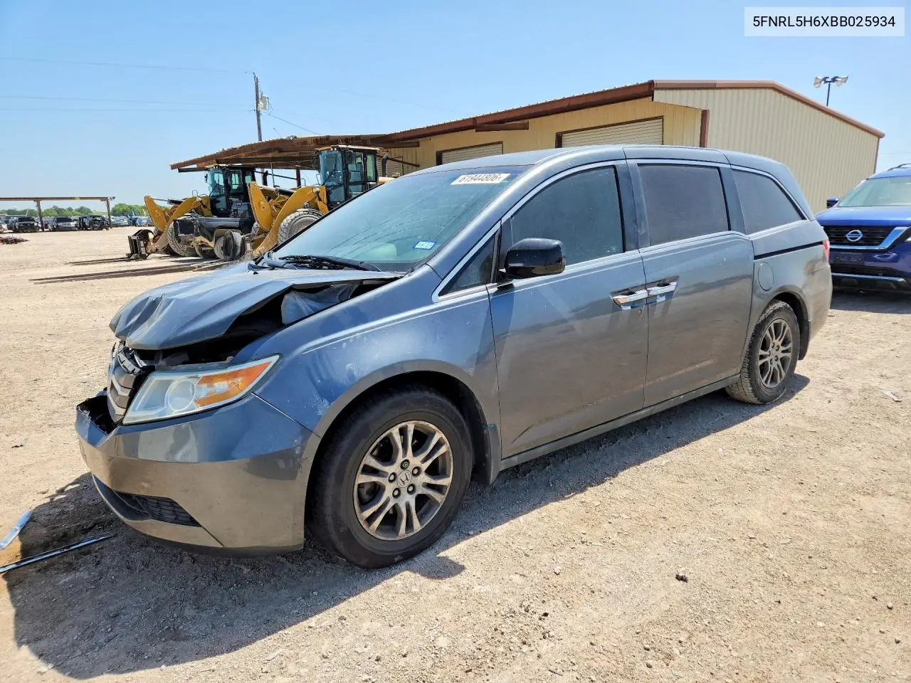 2011 Honda Odyssey Exl VIN: 5FNRL5H6XBB025934 Lot: 61944806