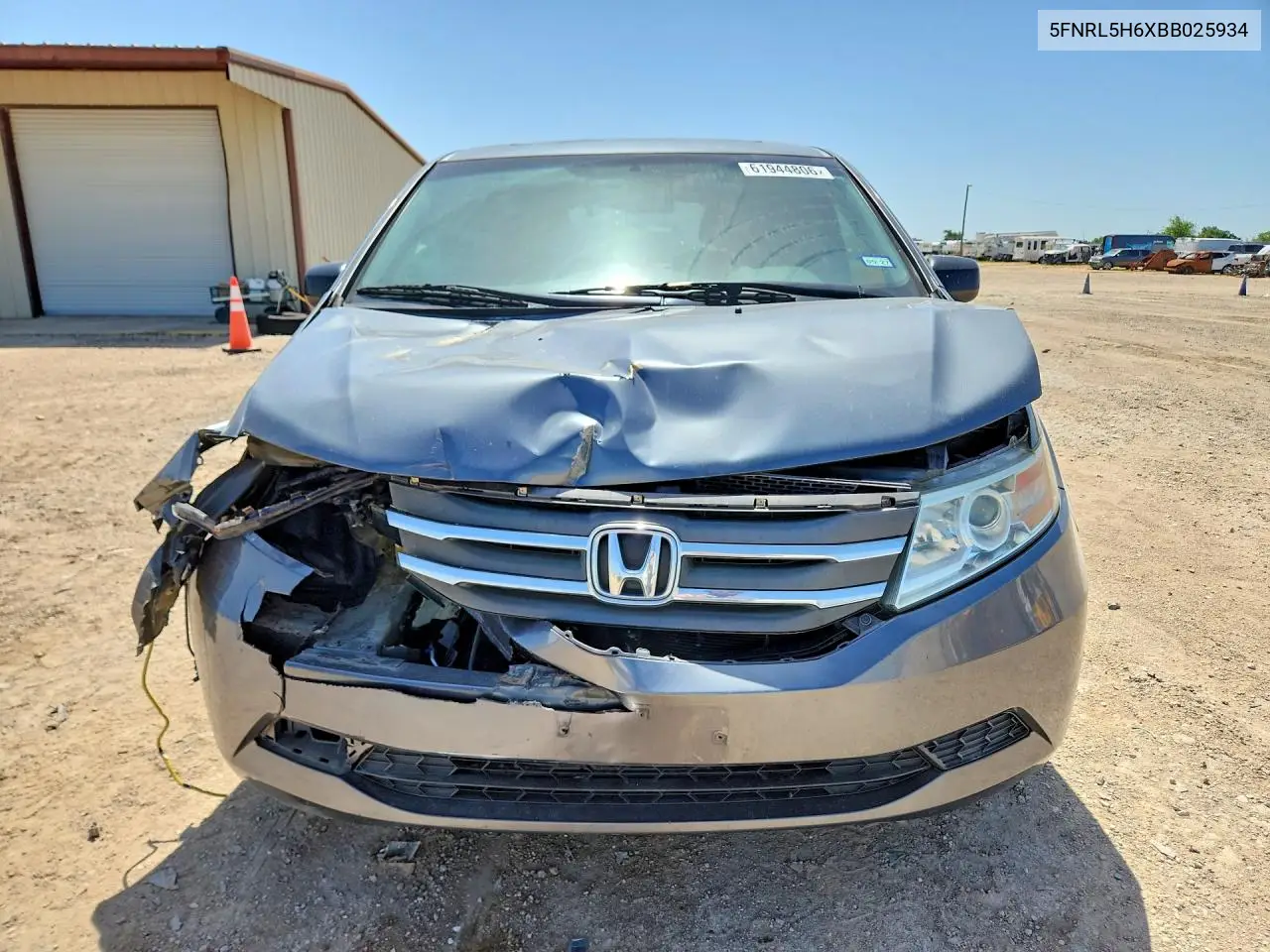 2011 Honda Odyssey Exl VIN: 5FNRL5H6XBB025934 Lot: 61944806