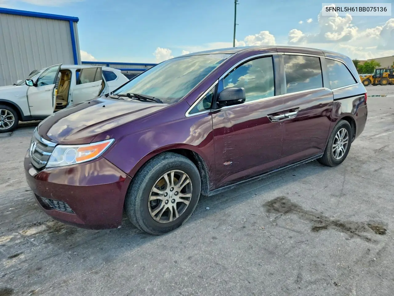 2011 Honda Odyssey Exl VIN: 5FNRL5H61BB075136 Lot: 62047786
