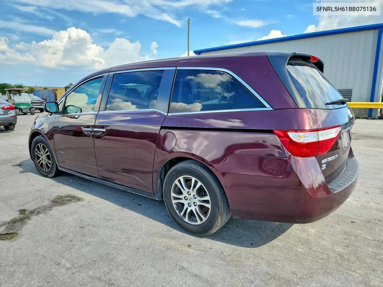 2011 Honda Odyssey Exl VIN: 5FNRL5H61BB075136 Lot: 62047786