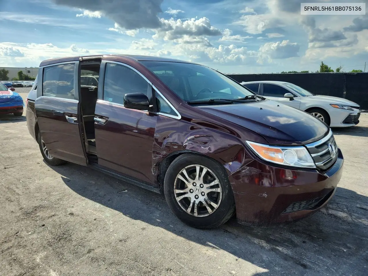 2011 Honda Odyssey Exl VIN: 5FNRL5H61BB075136 Lot: 62047786