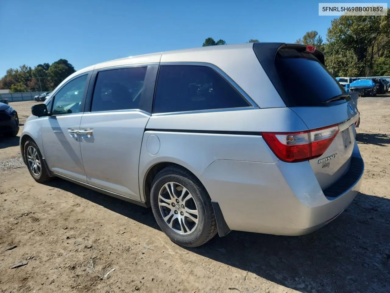 5FNRL5H69BB001852 2011 Honda Odyssey Exl