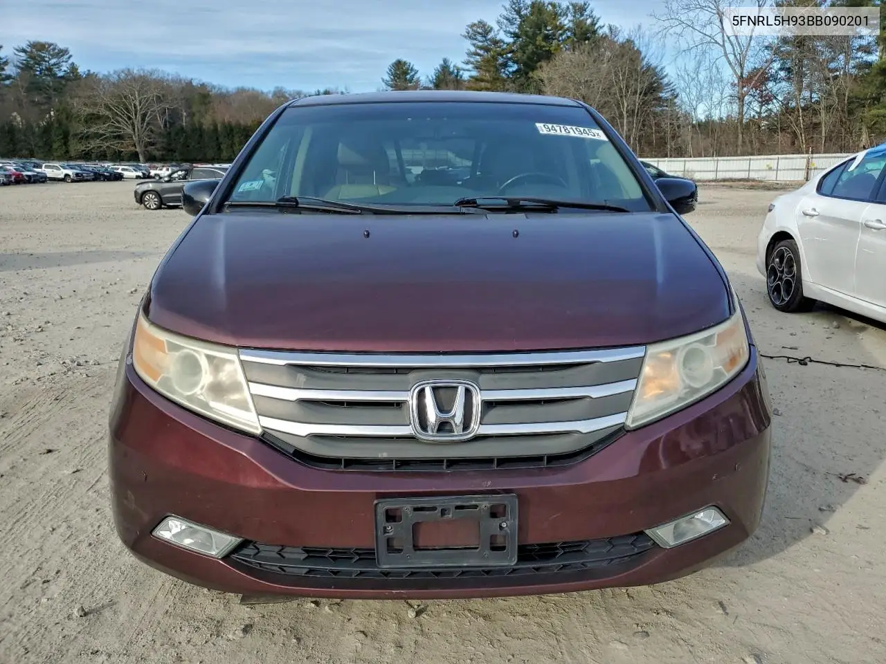 5FNRL5H93BB090201 2011 Honda Odyssey Touring