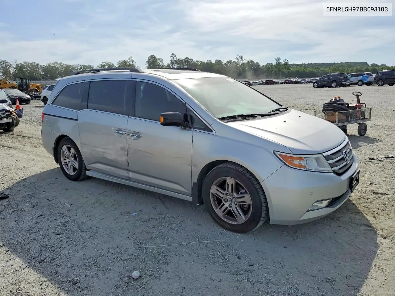 2011 Honda Odyssey Touring VIN: 5FNRL5H97BB093103 Lot: 97682155