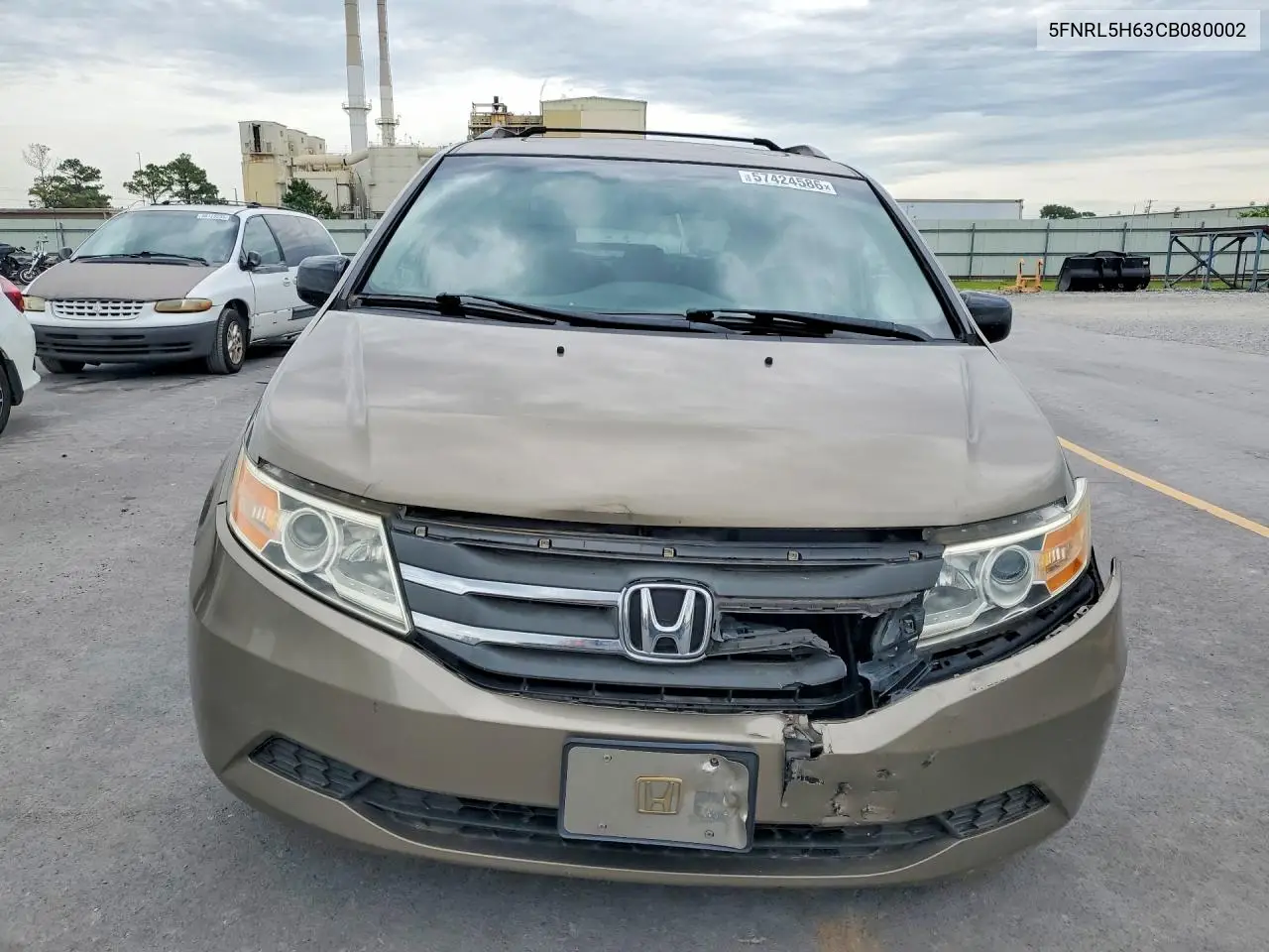 2012 Honda Odyssey Exl VIN: 5FNRL5H63CB080002 Lot: 57424586