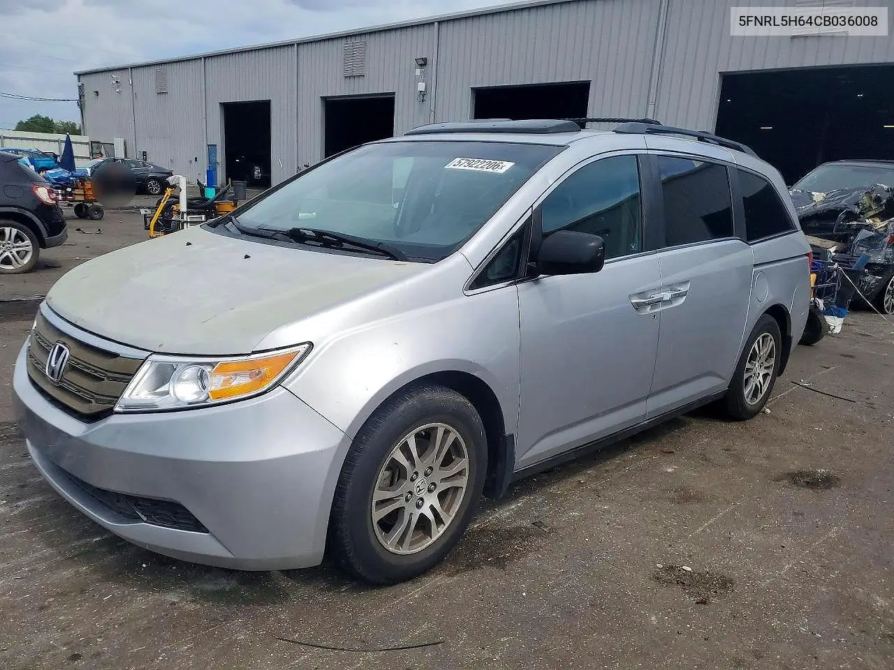 5FNRL5H64CB036008 2012 Honda Odyssey Exl