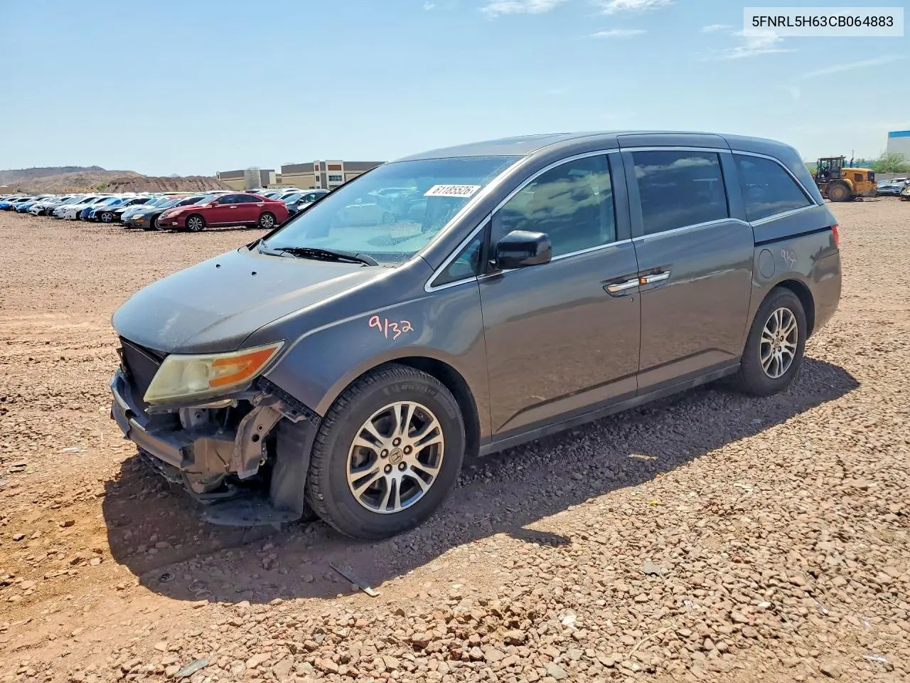 2012 Honda Odyssey Exl VIN: 5FNRL5H63CB064883 Lot: 61185526