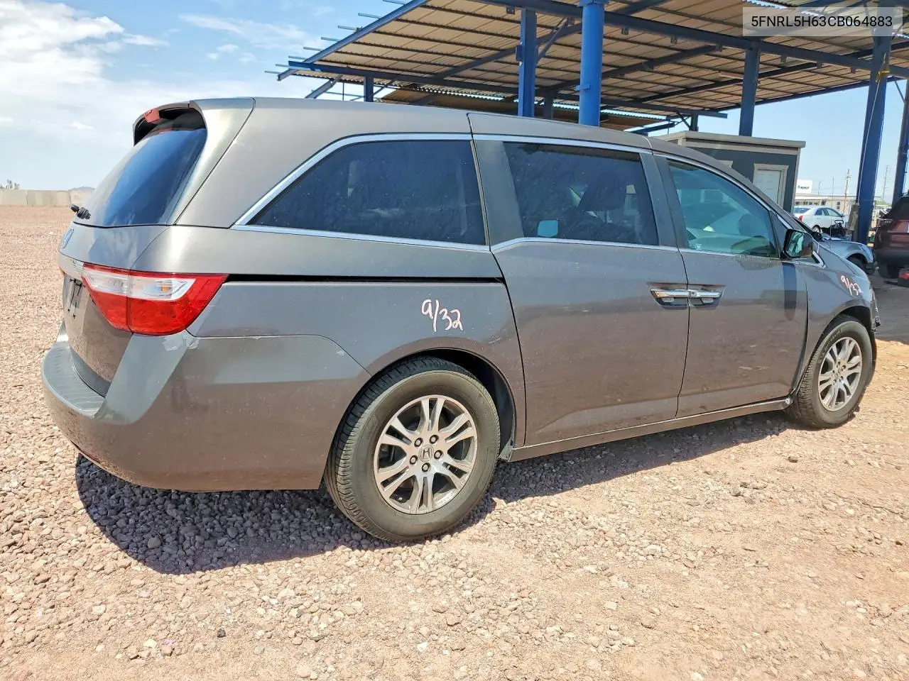 2012 Honda Odyssey Exl VIN: 5FNRL5H63CB064883 Lot: 61185526
