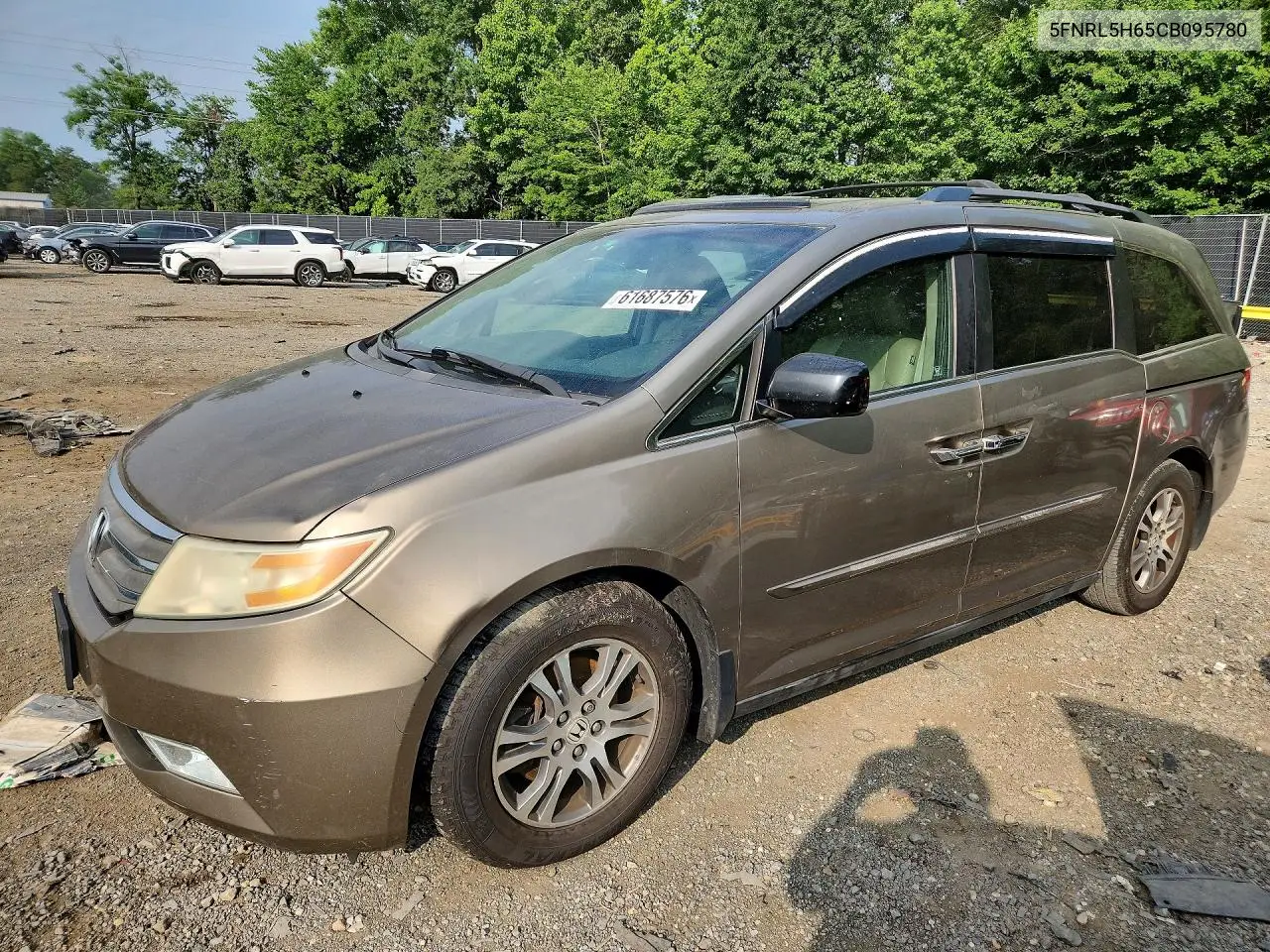 2012 Honda Odyssey Exl VIN: 5FNRL5H65CB095780 Lot: 61687576