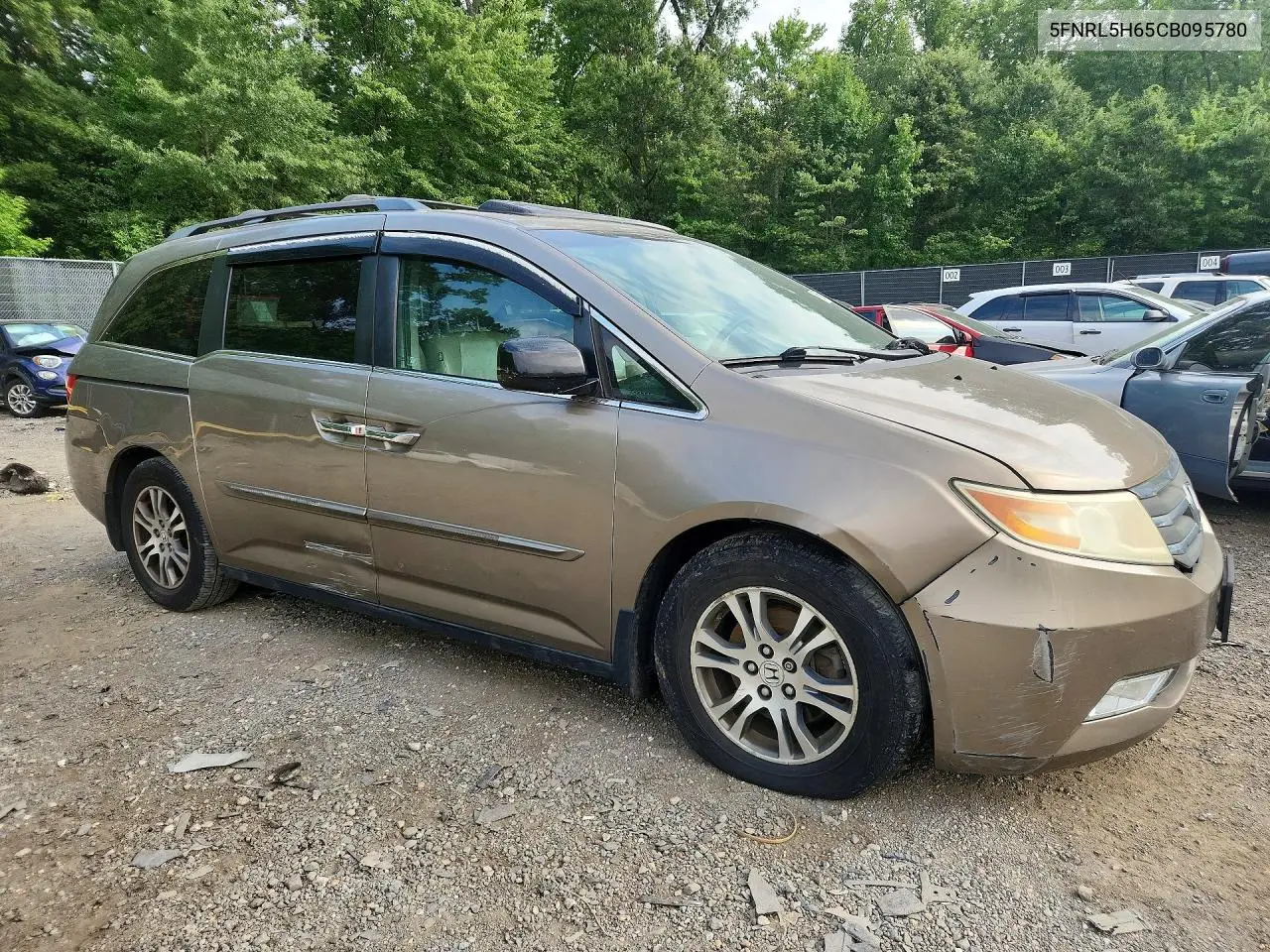 2012 Honda Odyssey Exl VIN: 5FNRL5H65CB095780 Lot: 61687576