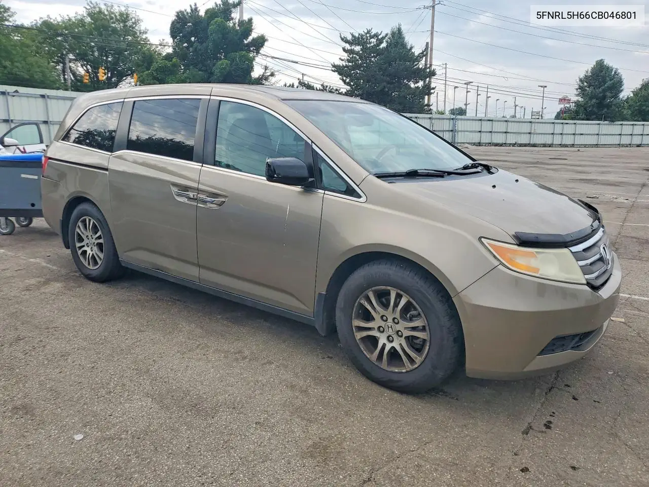 2012 Honda Odyssey Exl VIN: 5FNRL5H66CB046801 Lot: 61738356