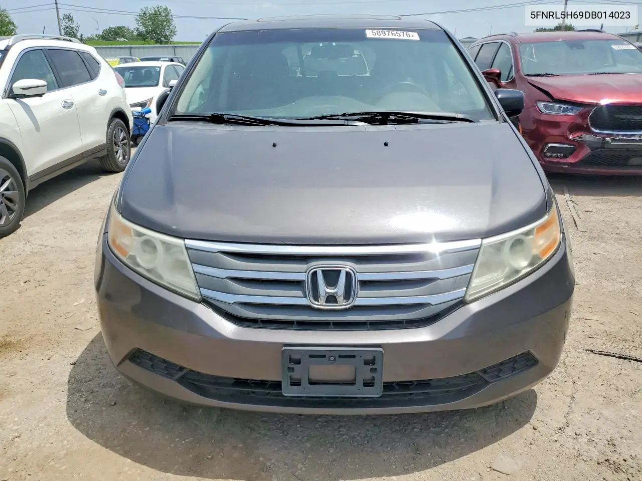 2013 Honda Odyssey Exl VIN: 5FNRL5H69DB014023 Lot: 58976576