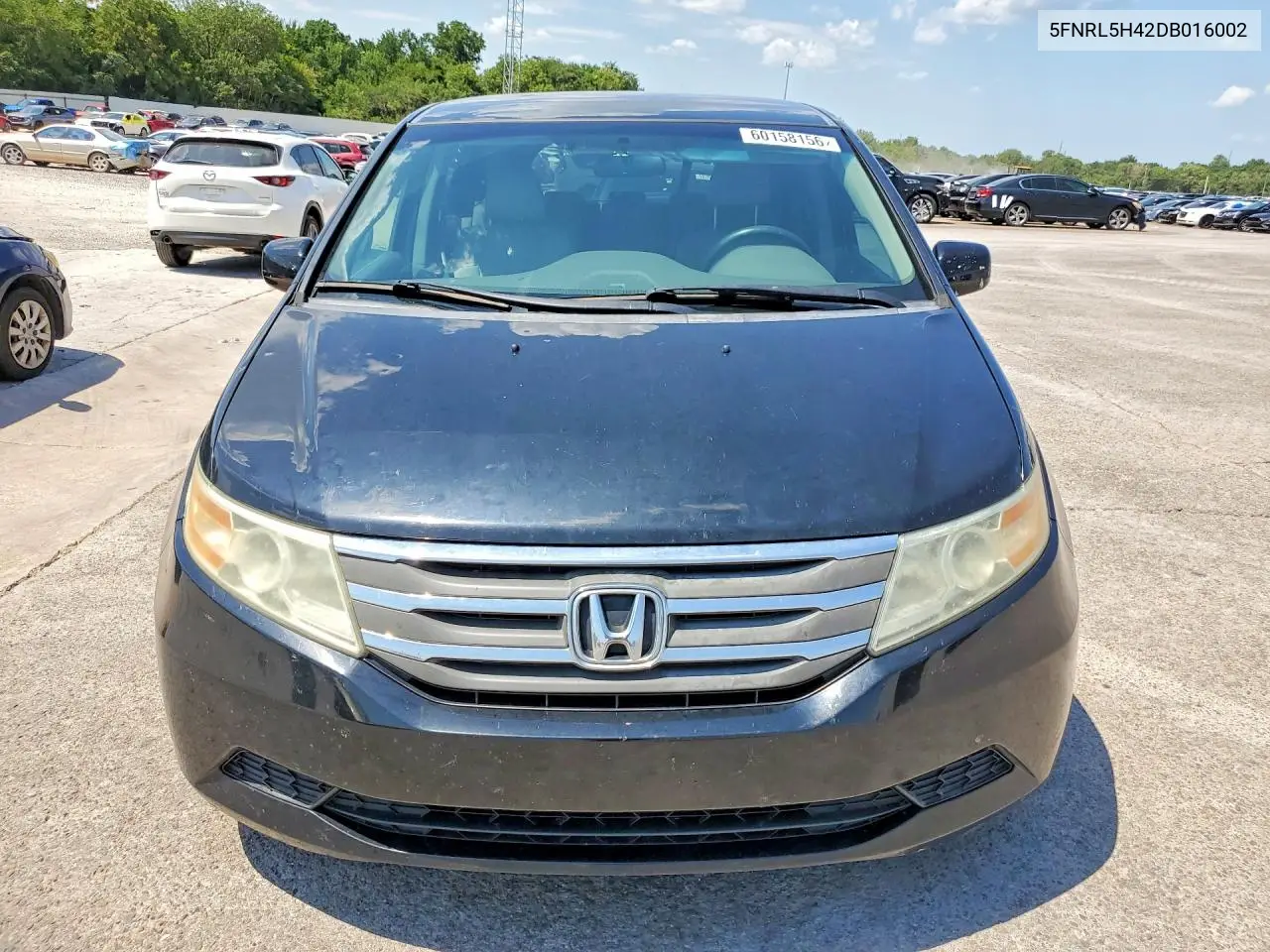 2013 Honda Odyssey Ex VIN: 5FNRL5H42DB016002 Lot: 60158156