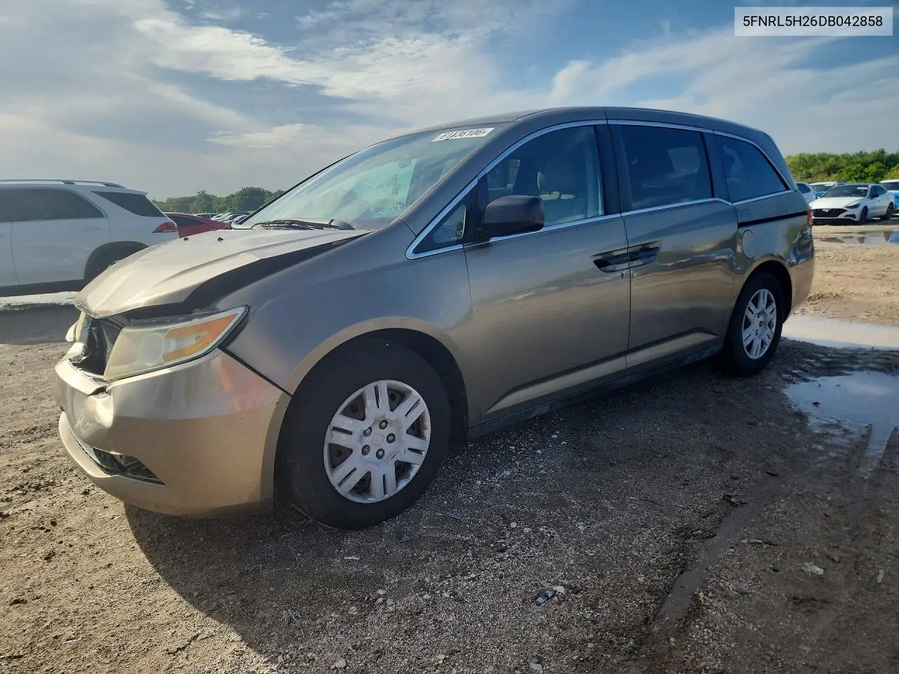 2013 Honda Odyssey Lx VIN: 5FNRL5H26DB042858 Lot: 61136106