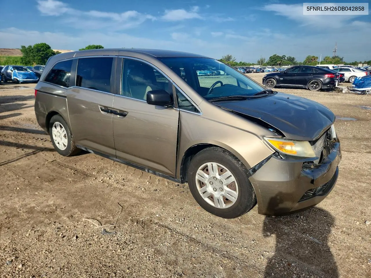 2013 Honda Odyssey Lx VIN: 5FNRL5H26DB042858 Lot: 61136106
