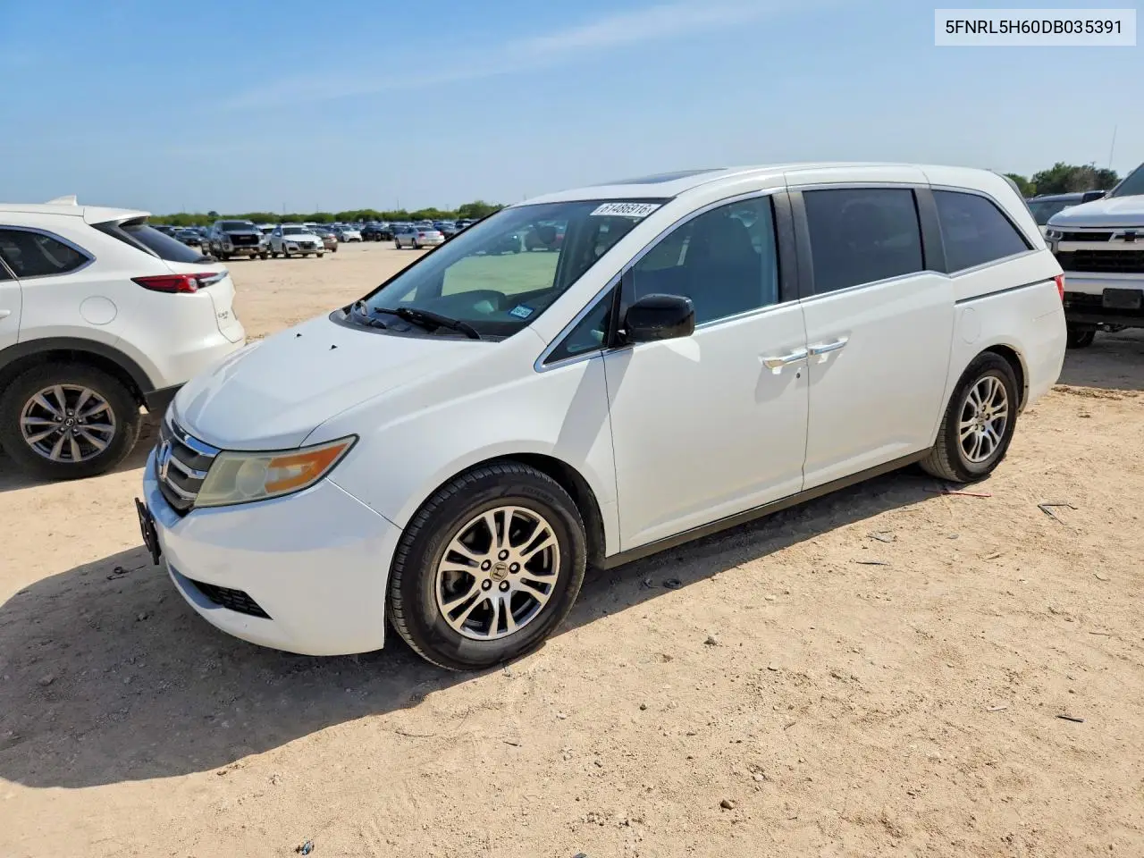 2013 Honda Odyssey Exl VIN: 5FNRL5H60DB035391 Lot: 61486916