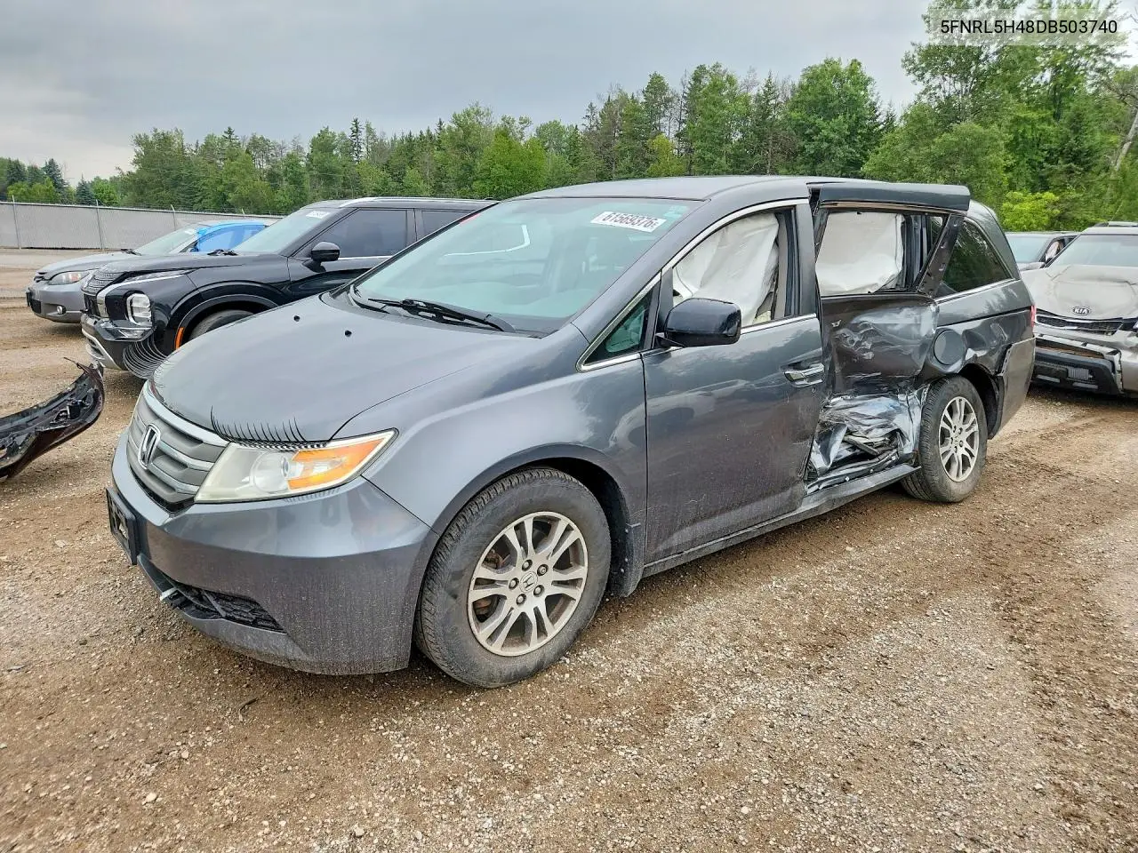 2013 Honda Odyssey Ex VIN: 5FNRL5H48DB503740 Lot: 61569376