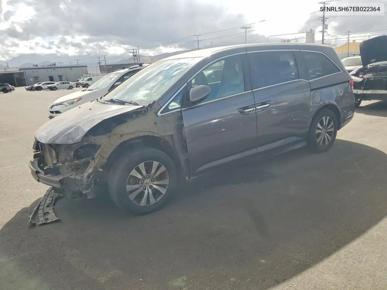 2014 Honda Odyssey Exl VIN: 5FNRL5H67EB022364 Lot: 55212856