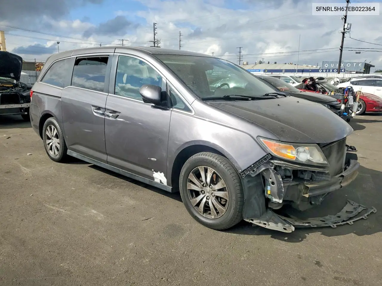 2014 Honda Odyssey Exl VIN: 5FNRL5H67EB022364 Lot: 55212856