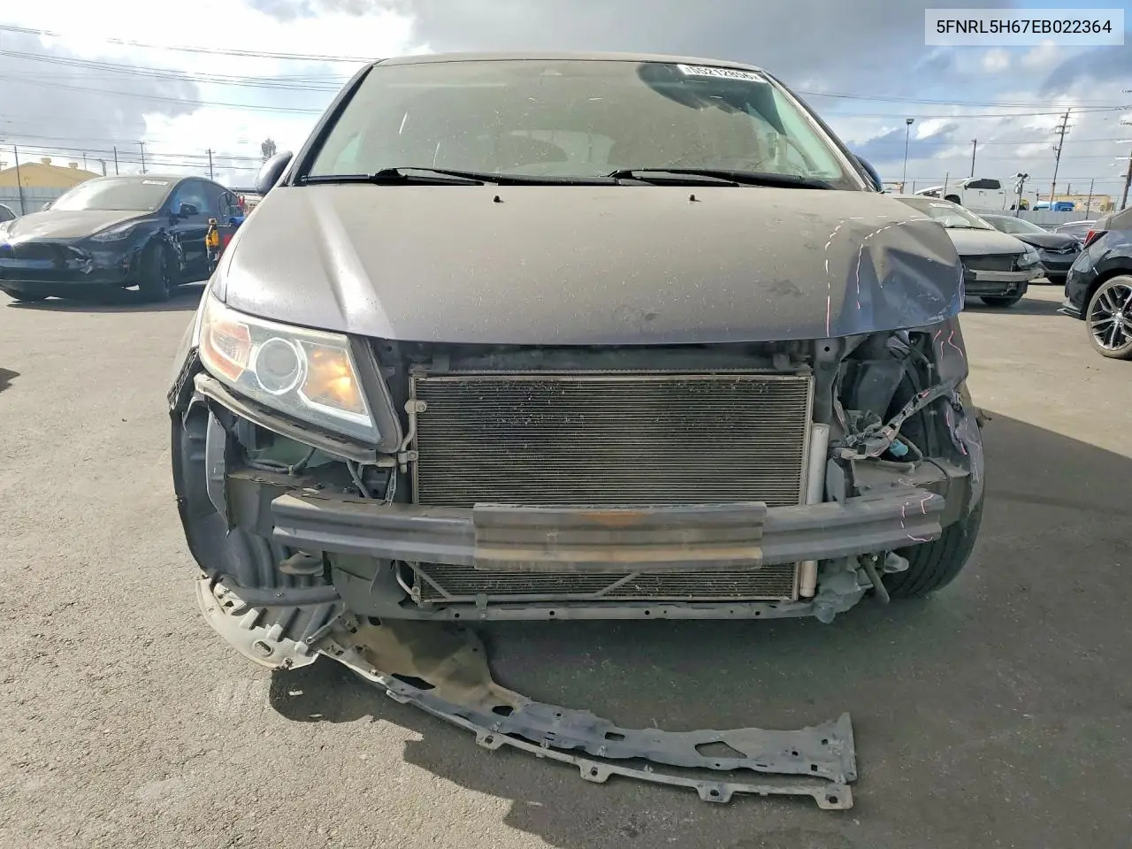 2014 Honda Odyssey Exl VIN: 5FNRL5H67EB022364 Lot: 55212856