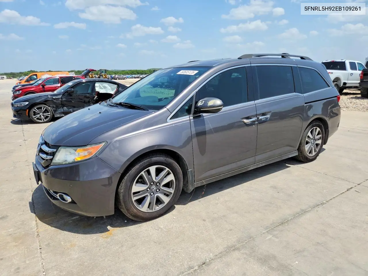2014 Honda Odyssey Touring VIN: 5FNRL5H92EB109261 Lot: 60685126