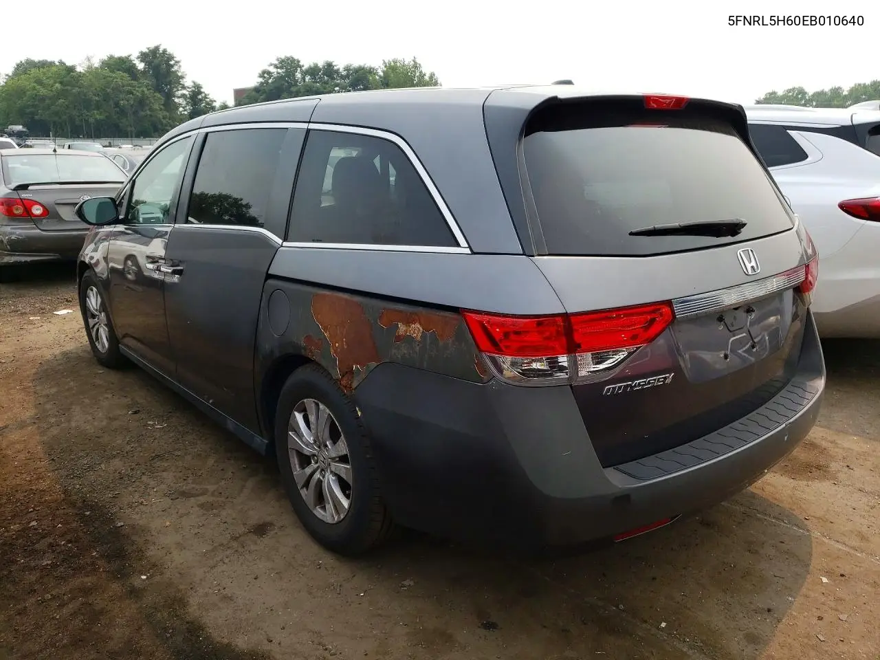 2014 Honda Odyssey Exl VIN: 5FNRL5H60EB010640 Lot: 61222956