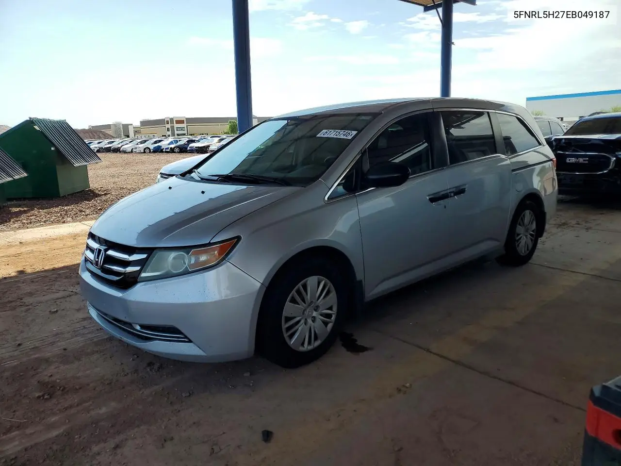 5FNRL5H27EB049187 2014 Honda Odyssey Lx