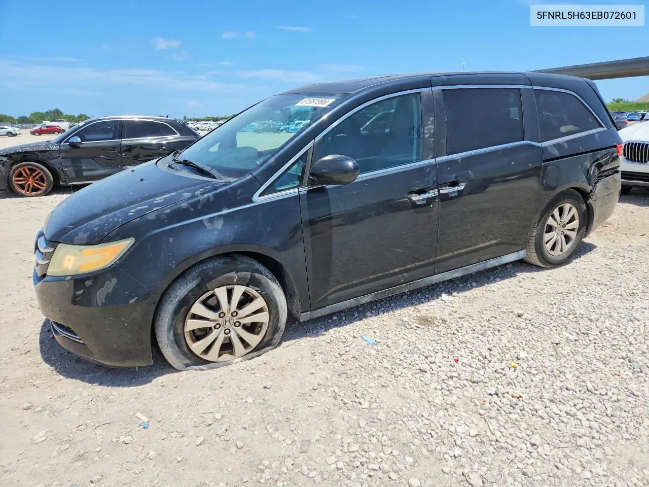 2014 Honda Odyssey Exl VIN: 5FNRL5H63EB072601 Lot: 61981996