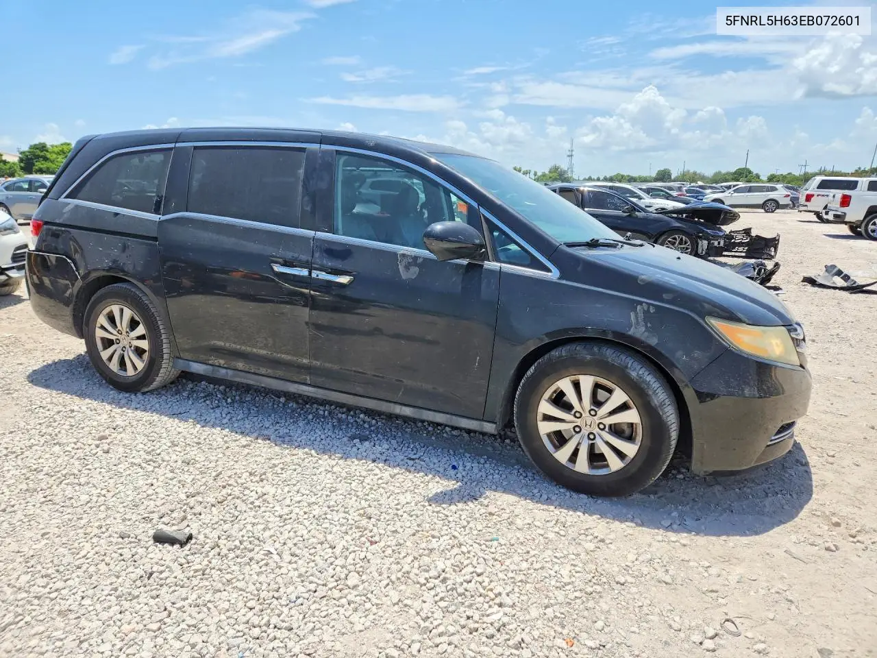 2014 Honda Odyssey Exl VIN: 5FNRL5H63EB072601 Lot: 61981996