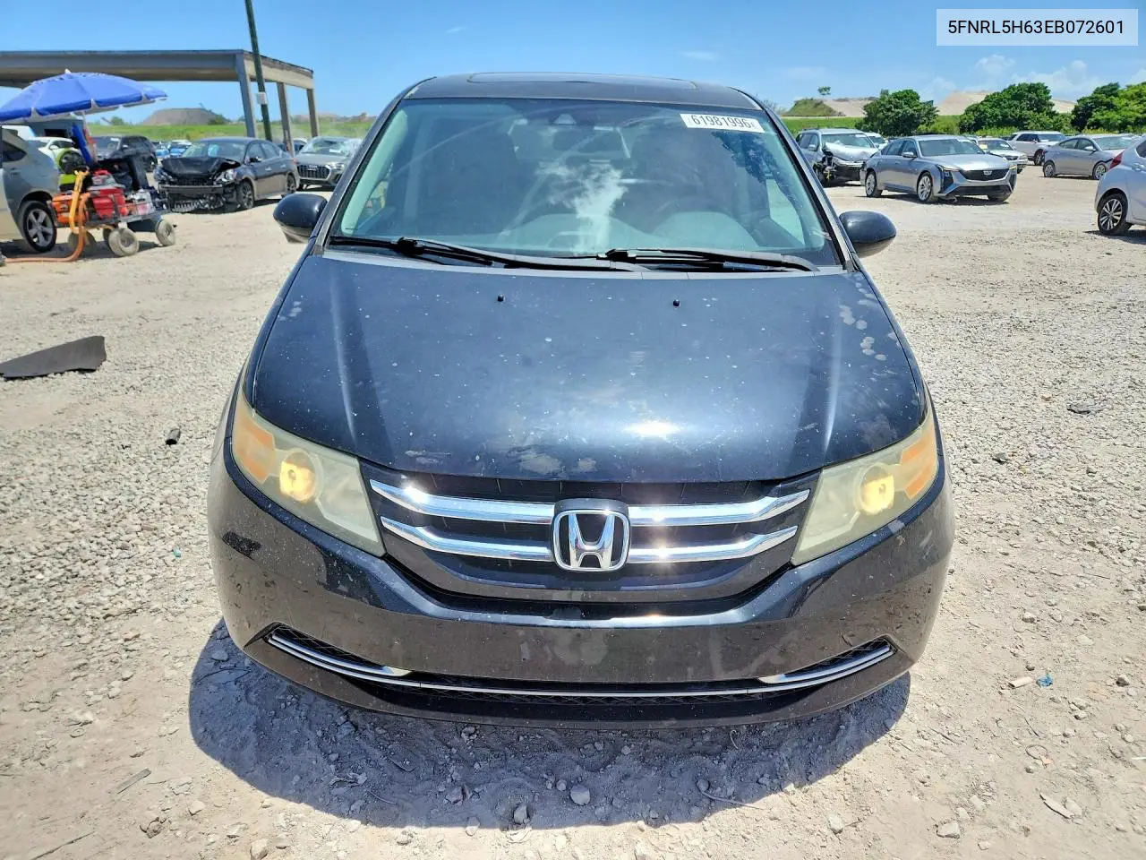 2014 Honda Odyssey Exl VIN: 5FNRL5H63EB072601 Lot: 61981996