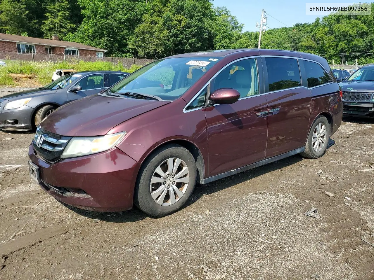 2014 Honda Odyssey Exl VIN: 5FNRL5H69EB097356 Lot: 62086496