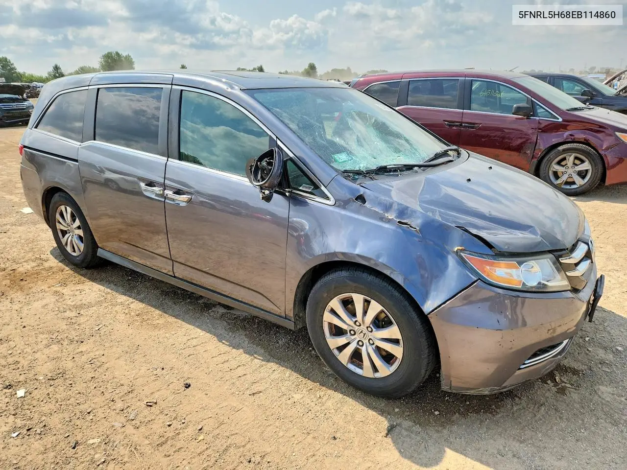 2014 Honda Odyssey Exl VIN: 5FNRL5H68EB114860 Lot: 62158186