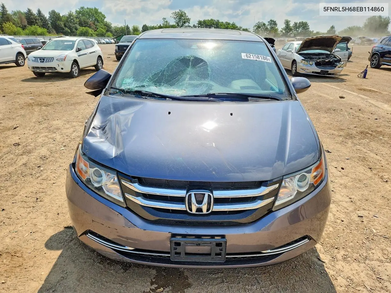 2014 Honda Odyssey Exl VIN: 5FNRL5H68EB114860 Lot: 62158186