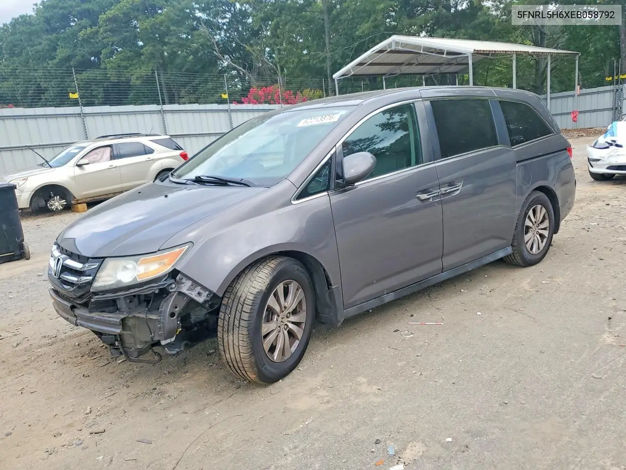 2014 Honda Odyssey Exl VIN: 5FNRL5H6XEB058792 Lot: 62213876