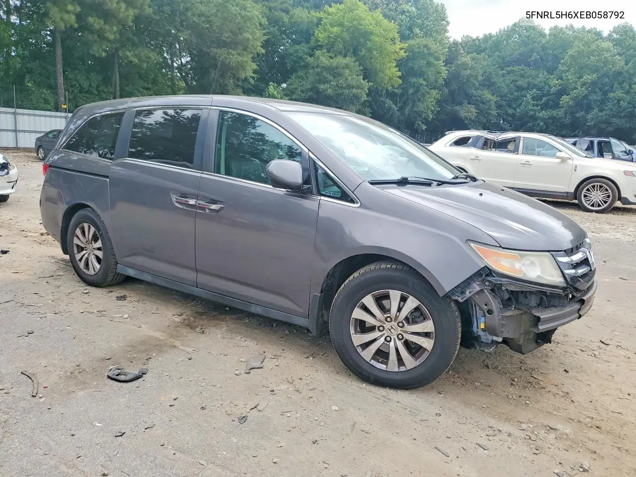 2014 Honda Odyssey Exl VIN: 5FNRL5H6XEB058792 Lot: 62213876