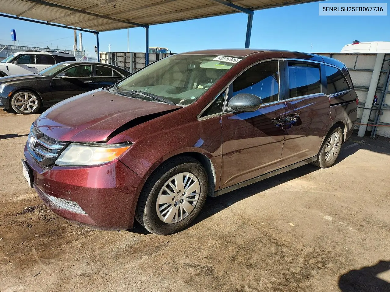 2014 Honda Odyssey Lx VIN: 5FNRL5H25EB067736 Lot: 62298406
