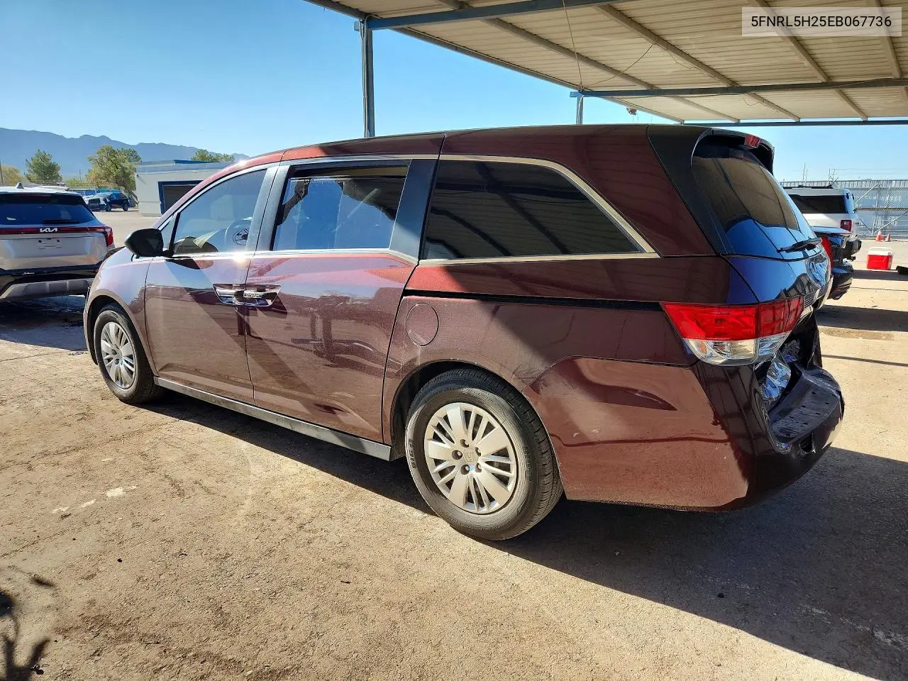 2014 Honda Odyssey Lx VIN: 5FNRL5H25EB067736 Lot: 62298406