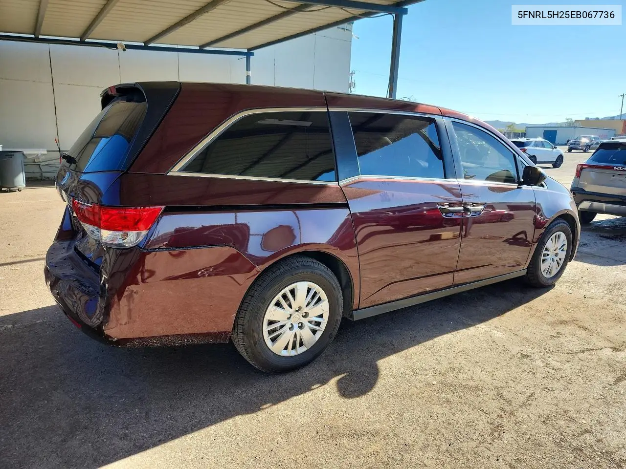 2014 Honda Odyssey Lx VIN: 5FNRL5H25EB067736 Lot: 62298406