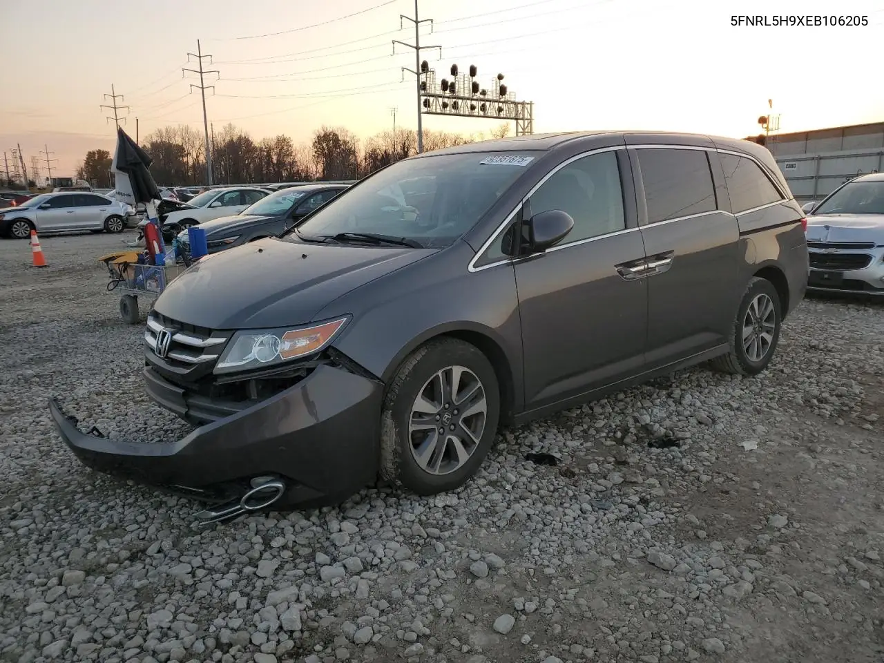 5FNRL5H9XEB106205 2014 Honda Odyssey Touring