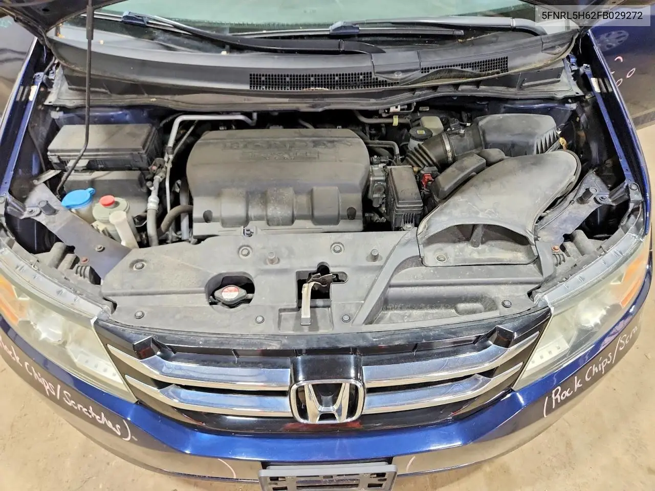 2015 Honda Odyssey Exl VIN: 5FNRL5H62FB029272 Lot: 56065786