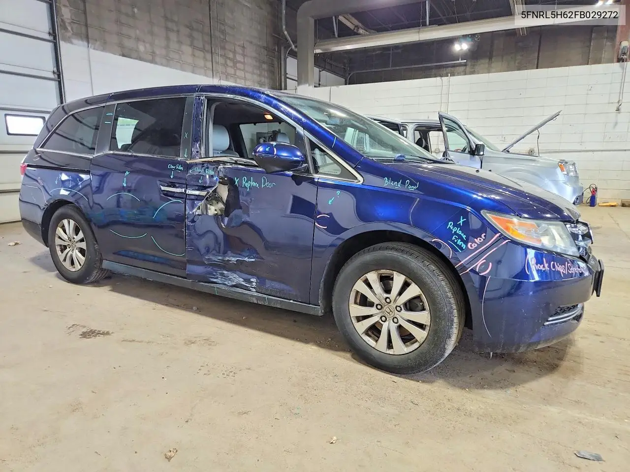 2015 Honda Odyssey Exl VIN: 5FNRL5H62FB029272 Lot: 56065786