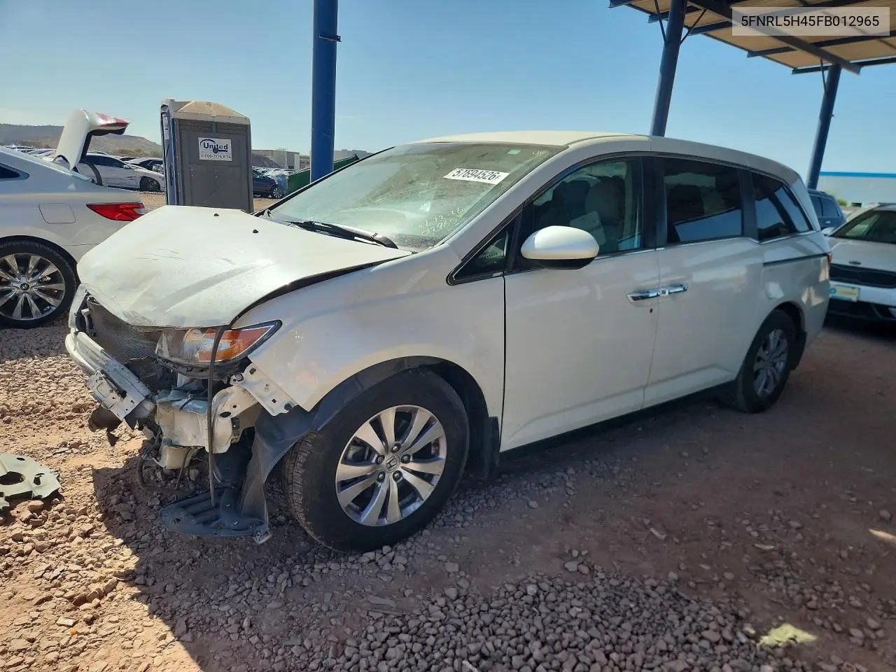 2015 Honda Odyssey Ex VIN: 5FNRL5H45FB012965 Lot: 57694526