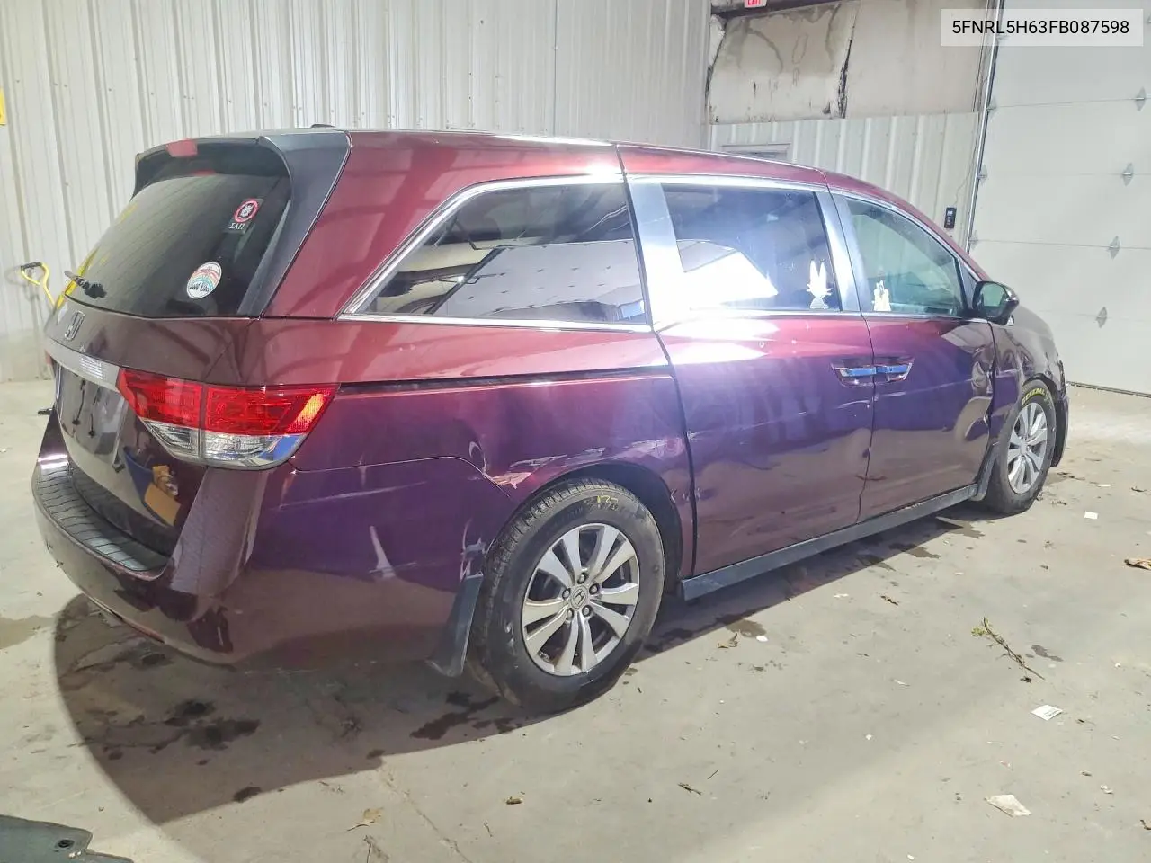 2015 Honda Odyssey Exl VIN: 5FNRL5H63FB087598 Lot: 58465476